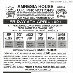 Top Buzz & Sasha - Amnesia House @ The Eclipse 5-4-1991