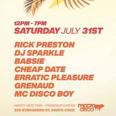 Macro Disco 3 (A Live DJ Sparkle Mix)