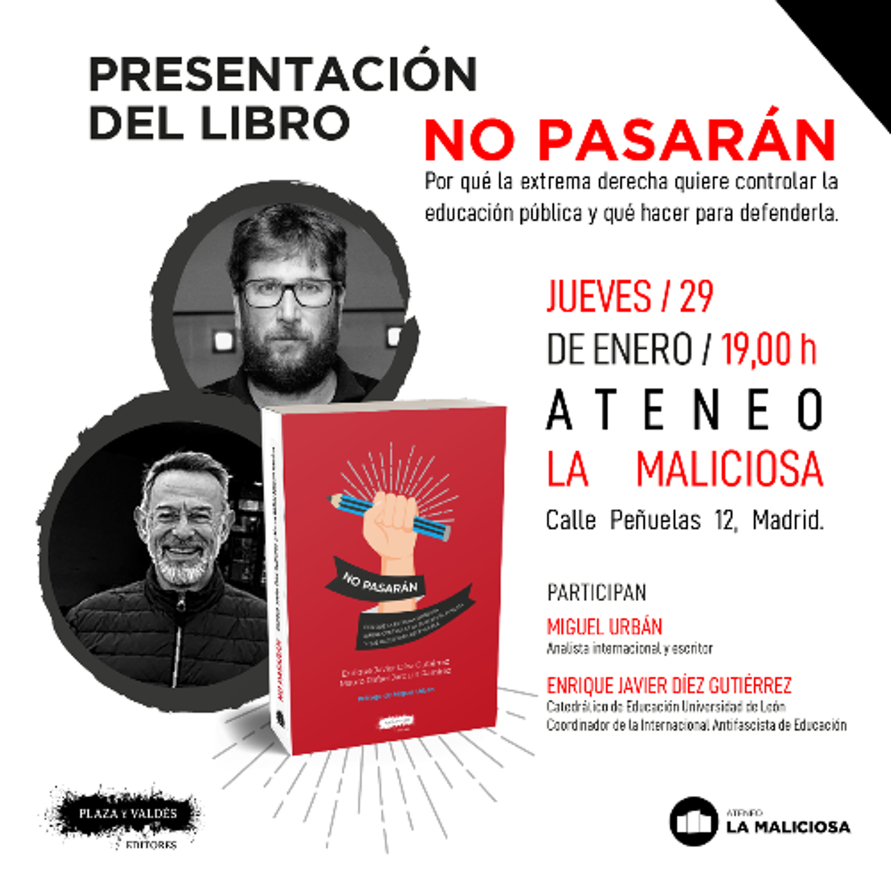Presentación del libro No pasarán. Por qué la extrema derecha quiere controlar la educación pública y qué hacer para defenderla episode artwork