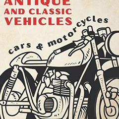 $@ Large Print Coloring Book For Adults, Antique and Classic Vehicles, Cars and Motorcycles, fo