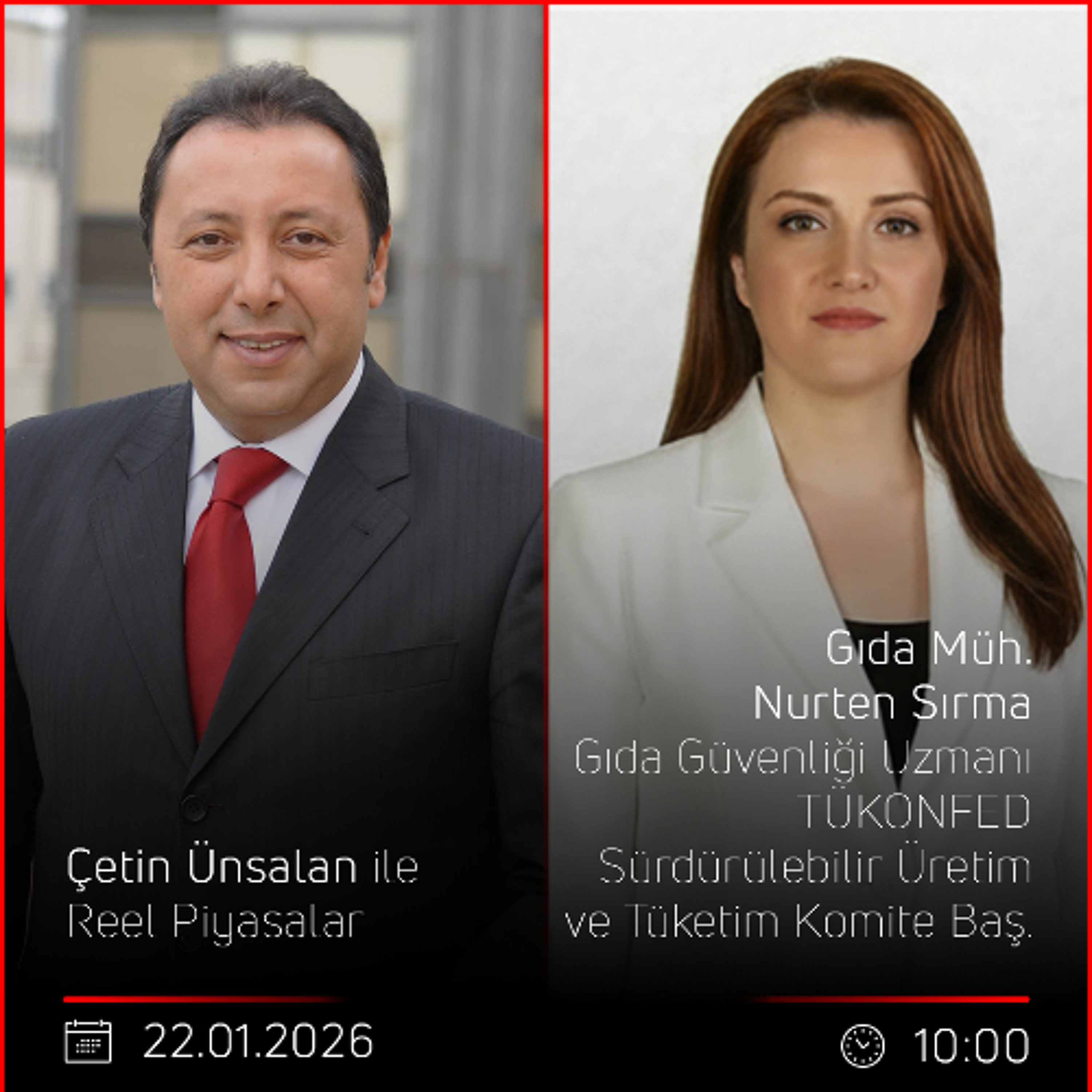 Gıda Müh. Nurten Sırma - Çetin Ünsalan ile Reel Piyasalar