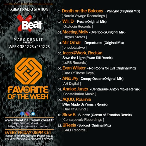 Marc Denuit // Favorite of the Week Mix Week 08.12 > 15.12.23 Xbeat Radio Station Podcast