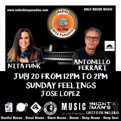 #14. July 20. Radio Ibiza Paradise Sunday Feelings Program by Antonello Ferrari (Sunflowermusic)