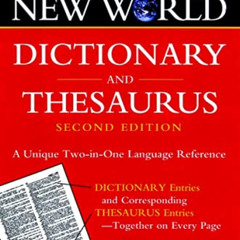 [Download] KINDLE 💕 Webster's New World Dictionary And Thesaurus, 2nd Edition (paper
