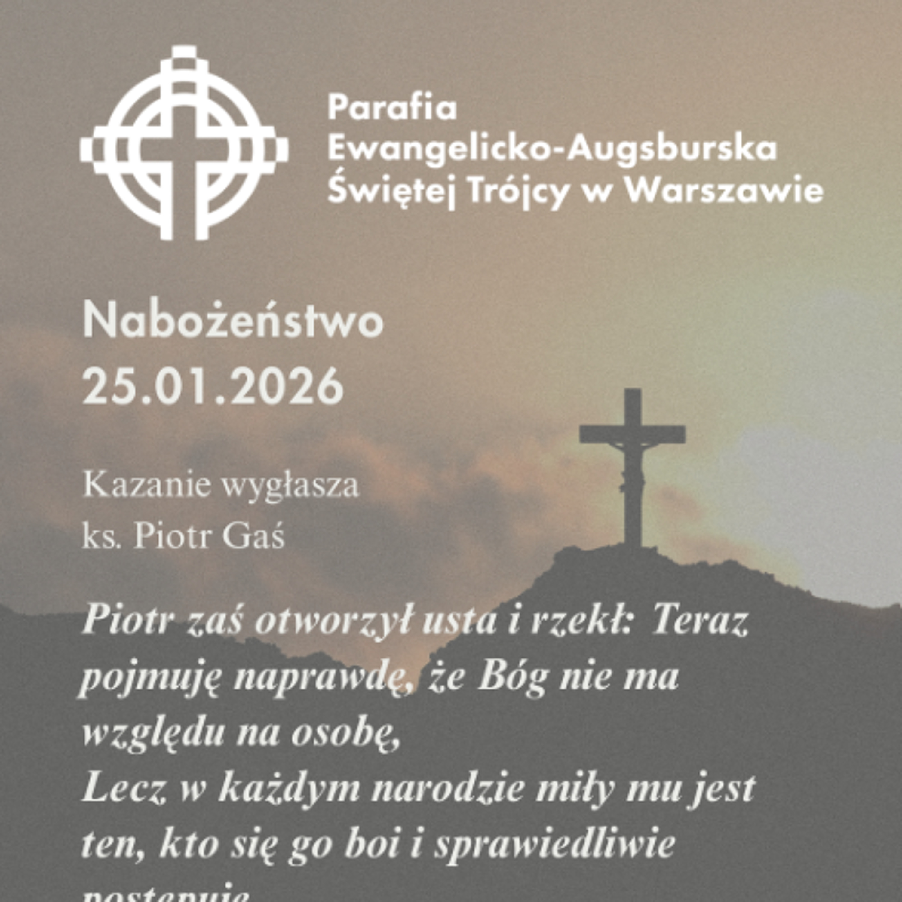 Niedziela ze Słowem, rozważanie z nabożeństwa 25 stycznia 2026 episode artwork