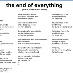The end of everything (original lyrics)