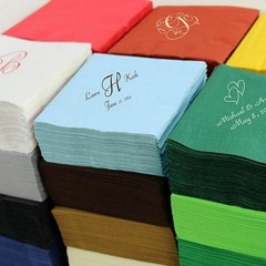 Personalized Wedding Napkins with new designs colors and shapes are available.