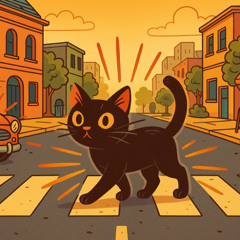Cat crossed the path