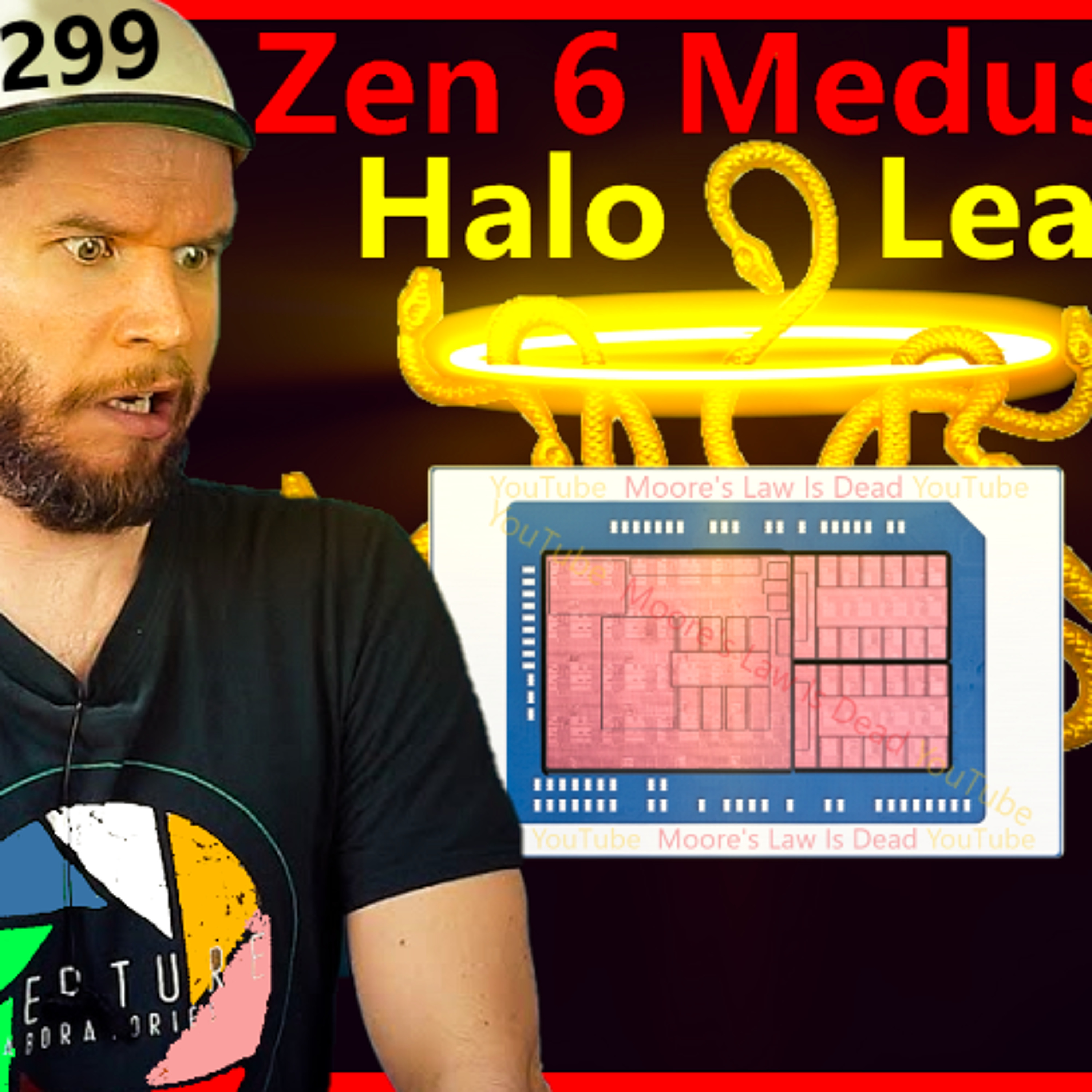cover of episode 299. Zen 6 Medusa Halo Specs Leak, AMD 9070 XT, Nvidia RTX 5070, Strix 395 | Hubwood