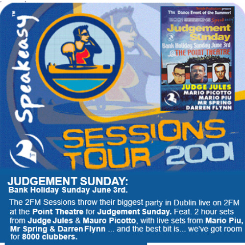 Mauro Picotto @ Judgement Sunday at The Point Dublin June 3rd 2001