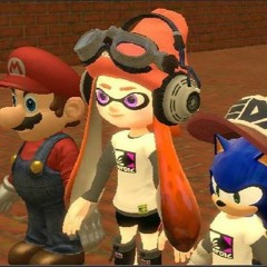 mario sonic and  splatoon