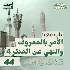 باب في الأمر بالمعروف والنهي عن المنكر 4 | أنوار السنة المحمدية | رياض الصالحين 44 | أحمد السيد