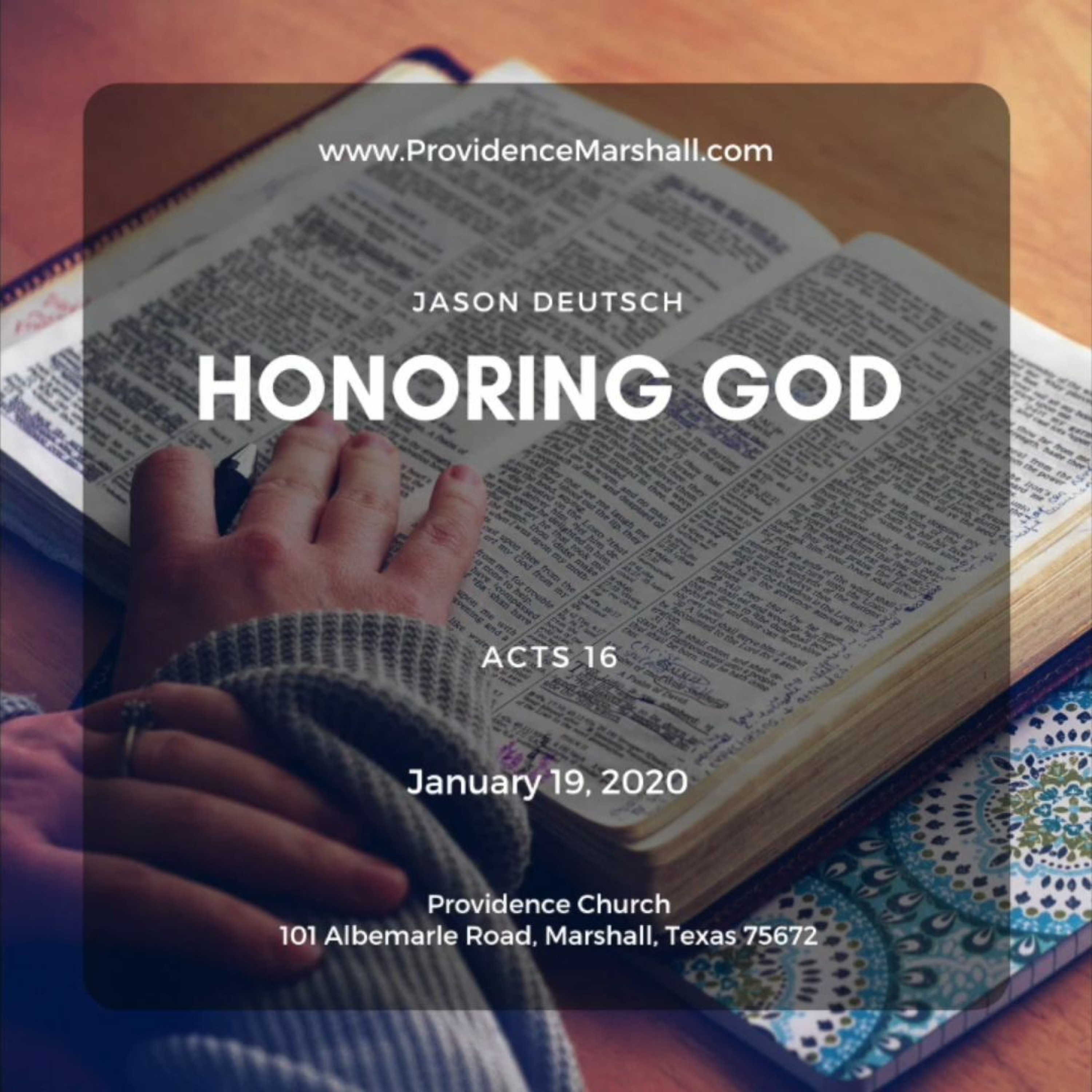 Acts 16:1 - 5 | Honoring God episode artwork