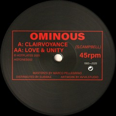 Ominous - Clairvoyance / Love & Unity (Reissue) (HOTONES002)