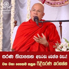 සරණ තියාගෙන අසරණ වෙන්න එපා! වහ වහා ගෞතම සසුන පිළිසරණ කරගන්න.