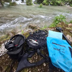 Waterfall underwater recording