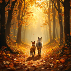Through the forest, side by side,
