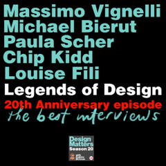 20th Anniversary celebration with design legends Massimo Vignelli, Michael Bierut, Paula Scher, Chip Kidd and Louise Fili