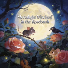 Moonlight Mischief in the Rosebush