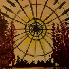 purple leaves ferris wheel orang street orang sky