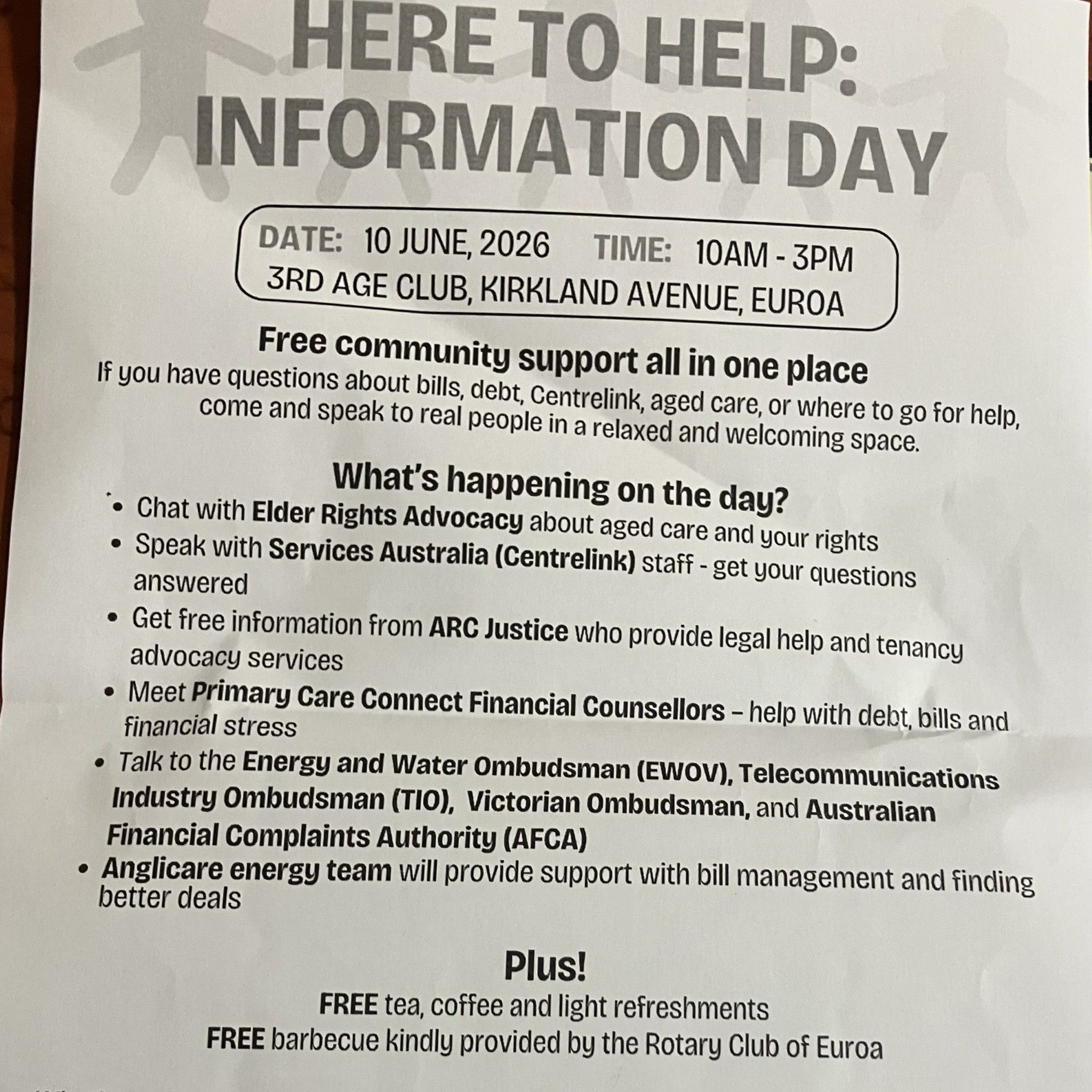 Mandi Roberts on the upcoming Here to Help: Information Day