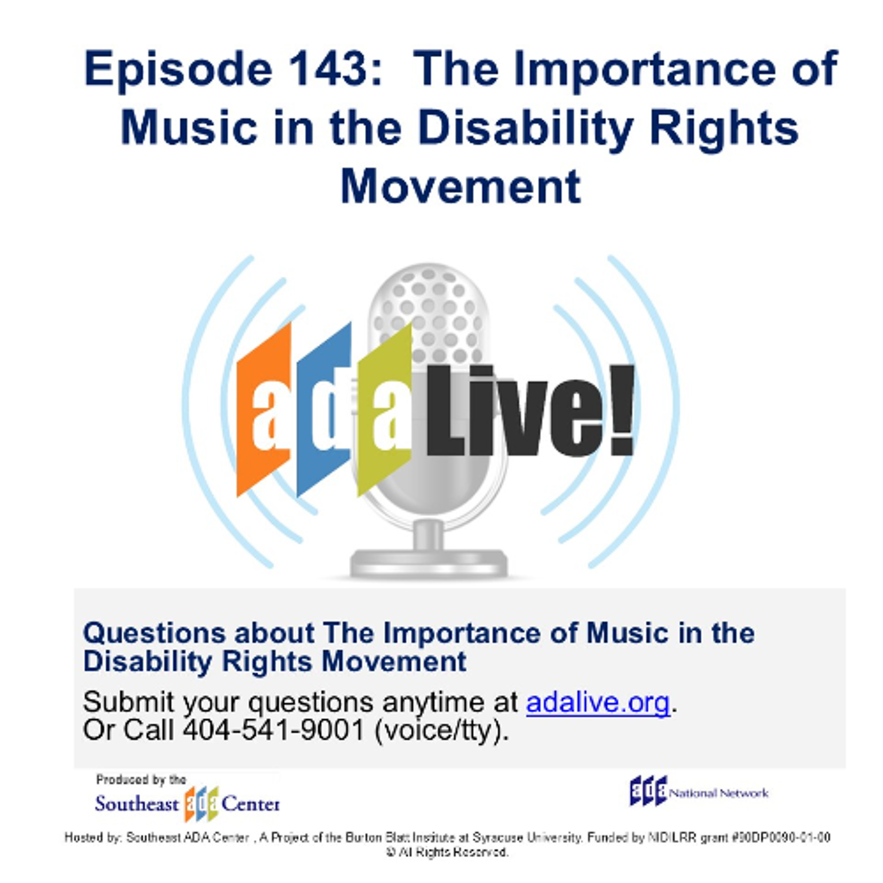 Episode 143:  The Importance of Music in the Disability Rights Movement episode artwork