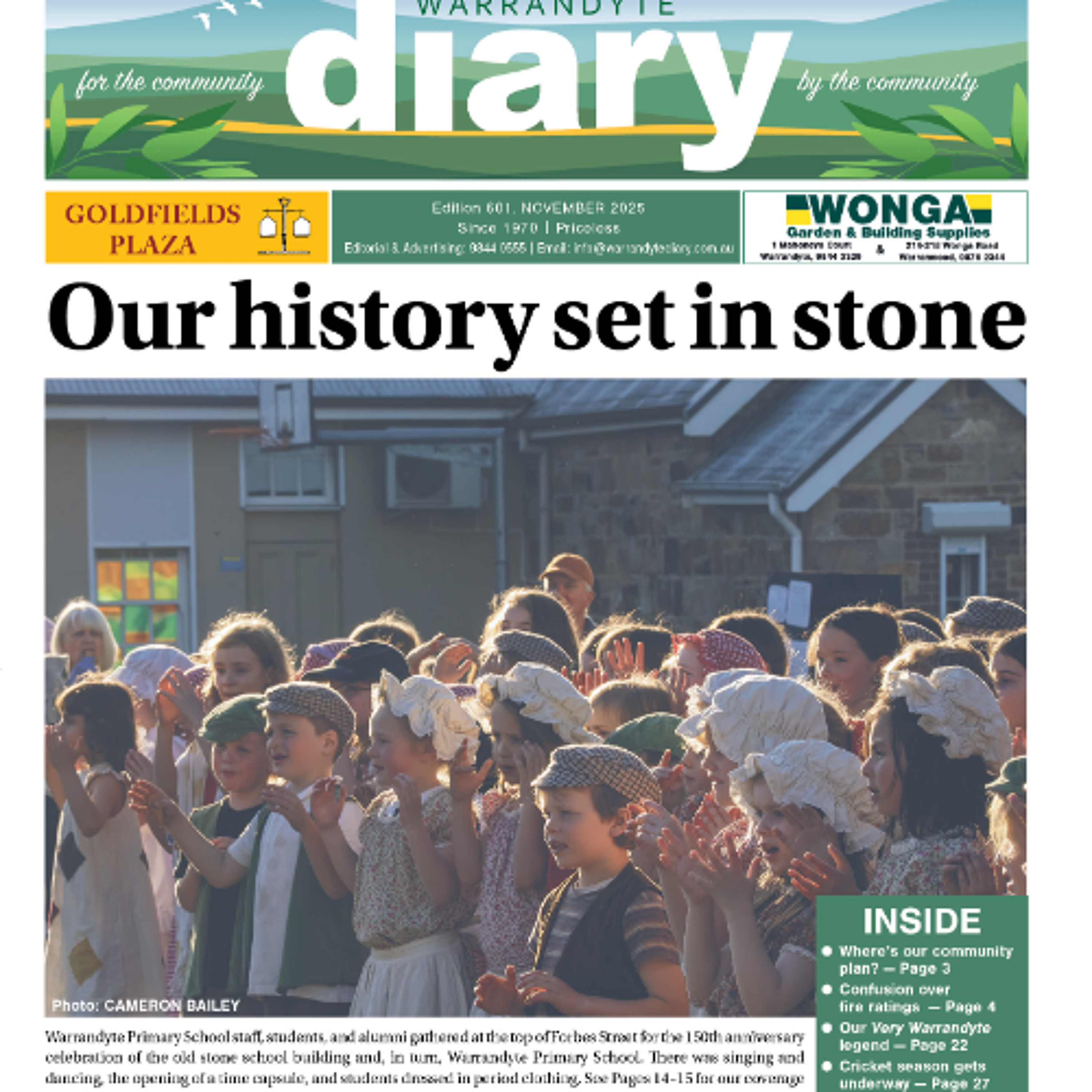 Reading of the Warrandyte Diary articles