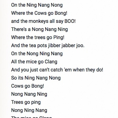 06 On the Ning Nang Nong by Spike Milligan