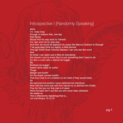 pg1: Introspective I [Randomly Speaking]