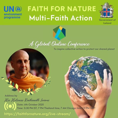 Address by HH Radhanath Swami at UNEP - FAITH FOR NATURE, A Global Online Conference at Iceland