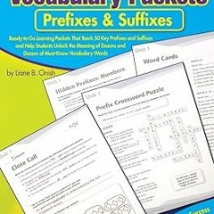 @% Vocabulary Packets: Prefixes & Suffixes: Ready-to-Go Learning Packets That Teach 50 Key Pref