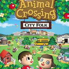 animal crossing city folk - the city evening