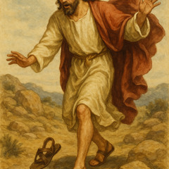 Jesus lost a sandal