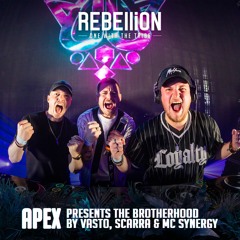Apex presents The Brotherhood by Vasto, Scarra & MC Synergy @ REBELLiON 2022 - One With The Tribe