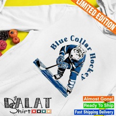 Wolf blue collar hockey shirt
