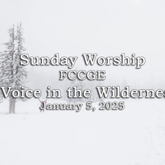 25.01.05 " Voice in the Wilderness" by Rev. Seth Carey