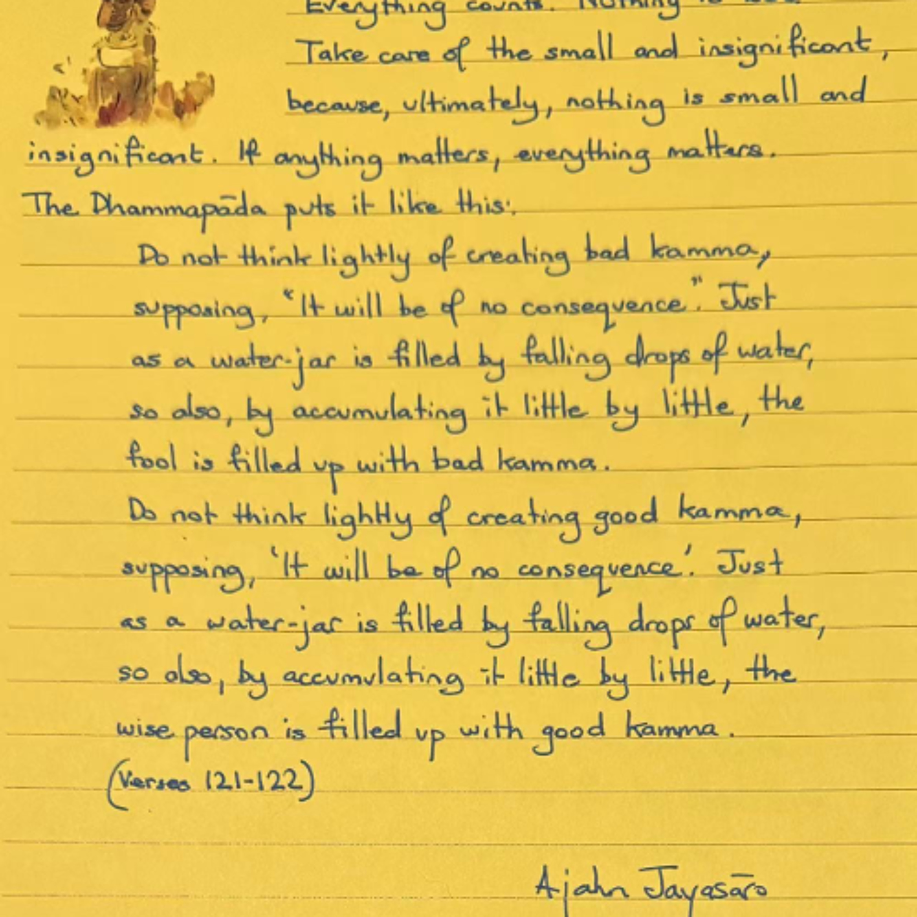 Nutrimento del Cuore - Foglietto Giallo del 30 dicembre 2025: tutto conta, nulla è perduto.