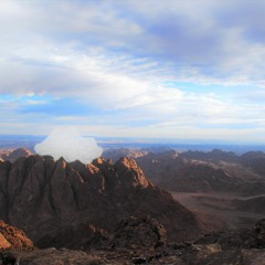 And the cloud descends upon mount Sinai.