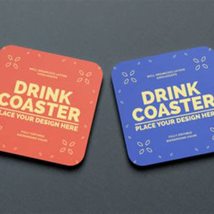 Drink Coaster Mockup Free Kostenlos Downloaden