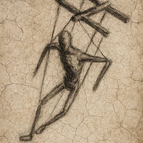 人物画 絵画 「Imprisoned Marionette」 人物画 絵画 「Imprisoned