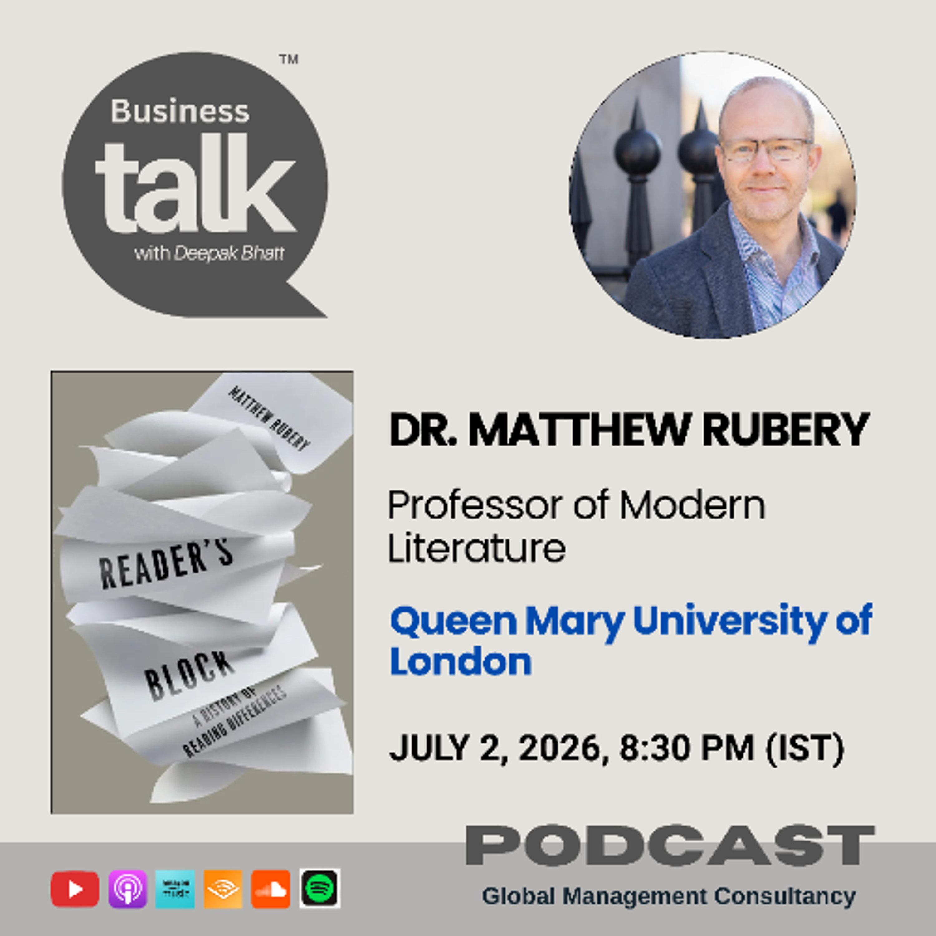Beyond Dyslexia: A New History of Reading Differences | Dr. Matthew Rubery episode artwork
