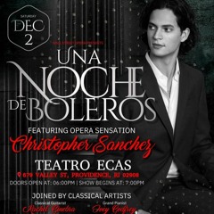 Christopher Sanchez Brilla en su Debut en Rhode Island: "Una Noche de Boleros" en Teatro ECAS