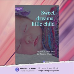 Sweet dreams, little child | Harp Sleep music | Calming harp music