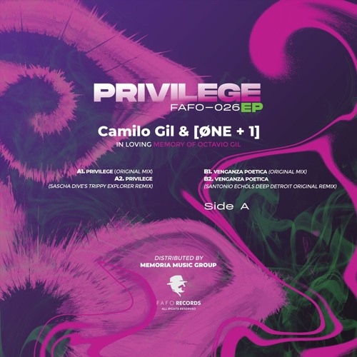 Camilo Gil & Øne+1 - Venganza Poetica (Santonio Echols Deep Detroit Remix) [Fafo Records]