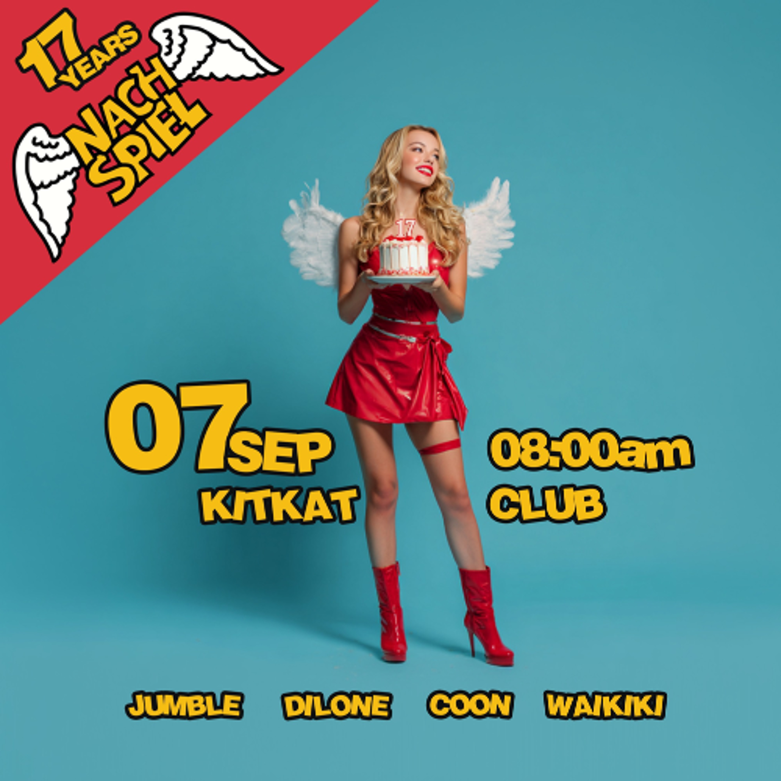 2025-09-07 17. Jahre NACHSPIEL Jubiläum (Kitkat Club) Jumble , Dilone , Coon , Waikiki episode artwork
