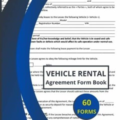 [PDF] Download Vehicle Rental Agreement Form Book: Car Lease Agreement Forms Book