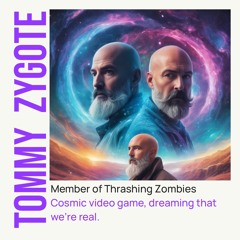 Cosmic video game, dreaming that we're real.