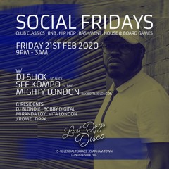 SOCIAL FRIDAYS Live Set SEF KOMBO -feb