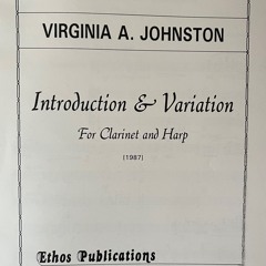 Introduction & Variation for clarinet and harp