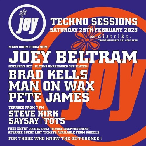 Man On Wax live @ JOY. Leeds. 25 - 02 - 23